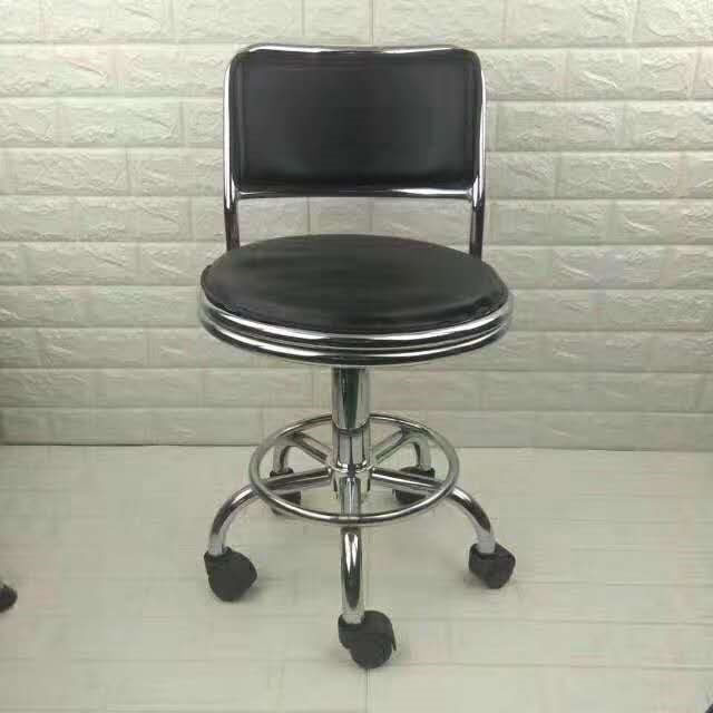 雙環硬革凳面拷貝滑輪款