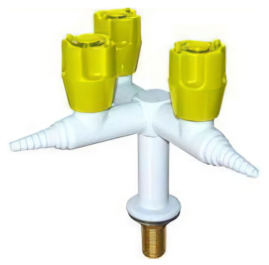 立式三口氣體考克